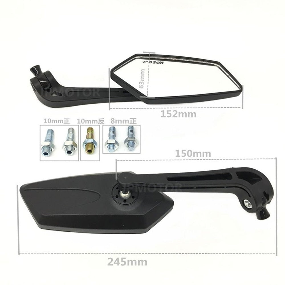 Universal Diamond Shape Carbon Fiber Mirror