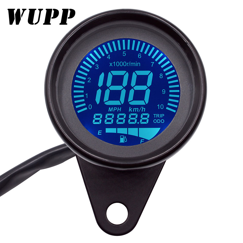 Universal Digital Motorcycle Speedometer, Odometer, Tachometer, Fuel Gauge