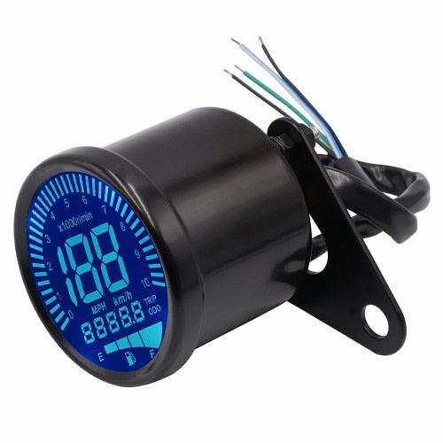 Universal Digital Motorcycle Speedometer, Odometer, Tachometer, Fuel Gauge