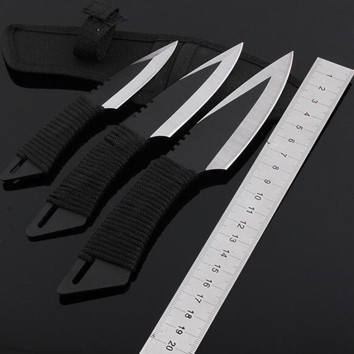 3Pcs/lot Tactical Fixed Blade Knife Mes Navajas Faca Survival Knife Outdoor Hunting Camping Knives