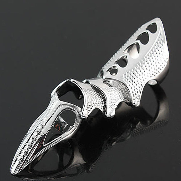 Cool Men Gothic Punk Rock Joint Armor Knuckle Full Finger Rings SL