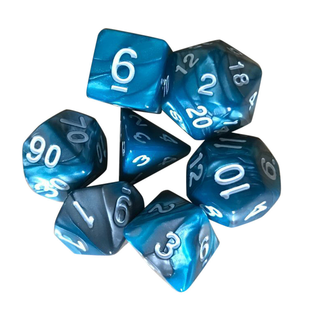 7pcs/Set TRPG Game Dungeons & Dragons Polyhedral D4-D20 Multi Sided Acrylic Dice