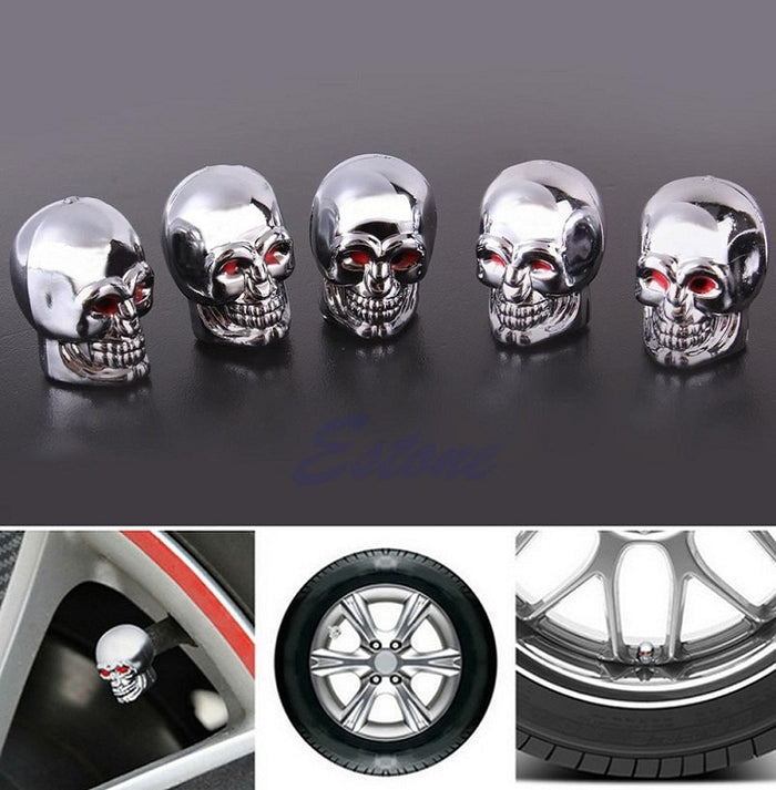 5Pc Skull Tire Caps