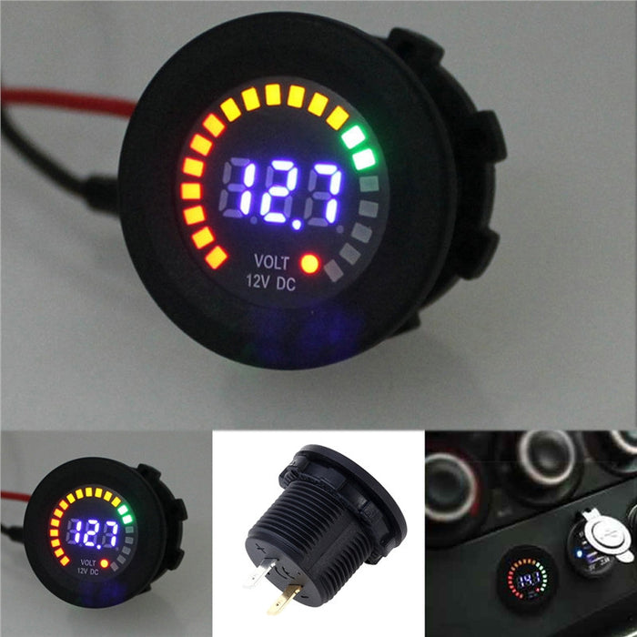 12V Mini Digital Voltmeter LED for Car Motorcycle