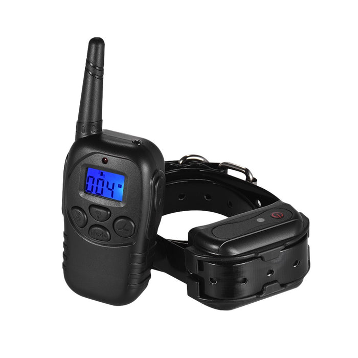 Dog Shock Training Collar Shock/Vibra/Beep/Lamp No Bark Collar 328yd Remote Waterproof Rechargeable for Large Medium Small Dog