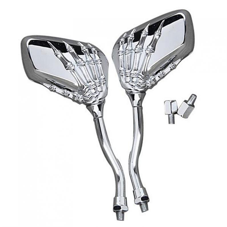 2Pcs Motorcycle Mirror SKELETON HAND