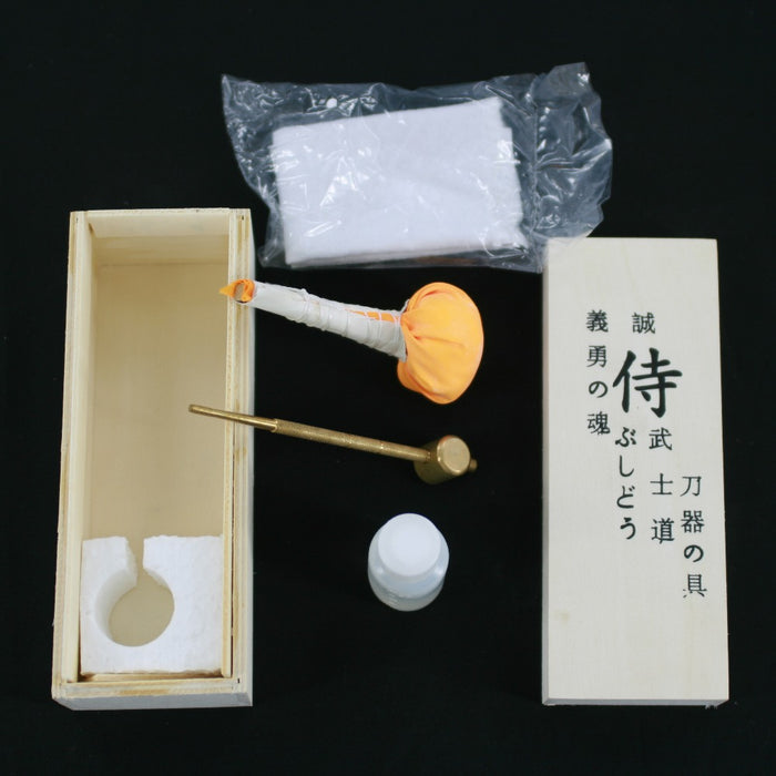 Free Shipping Japanese Samurai Katana Sword Maintenance Cleaning Oil Kit with Storage Box