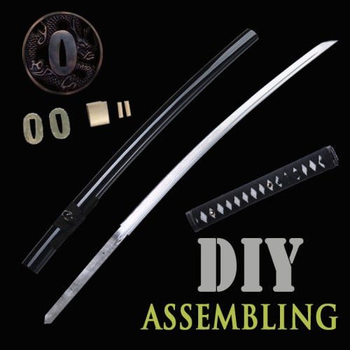 Non-Assembled Sword Japanese Handmade Katana 1045 Carbon Steel Special Customized For Yourself-Real Blade Full Tang Sharpness