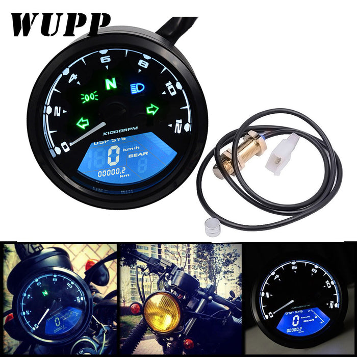 Motorcycle LED Tachometer, Odometer, Speedometer, Oil Meter, Multifunction